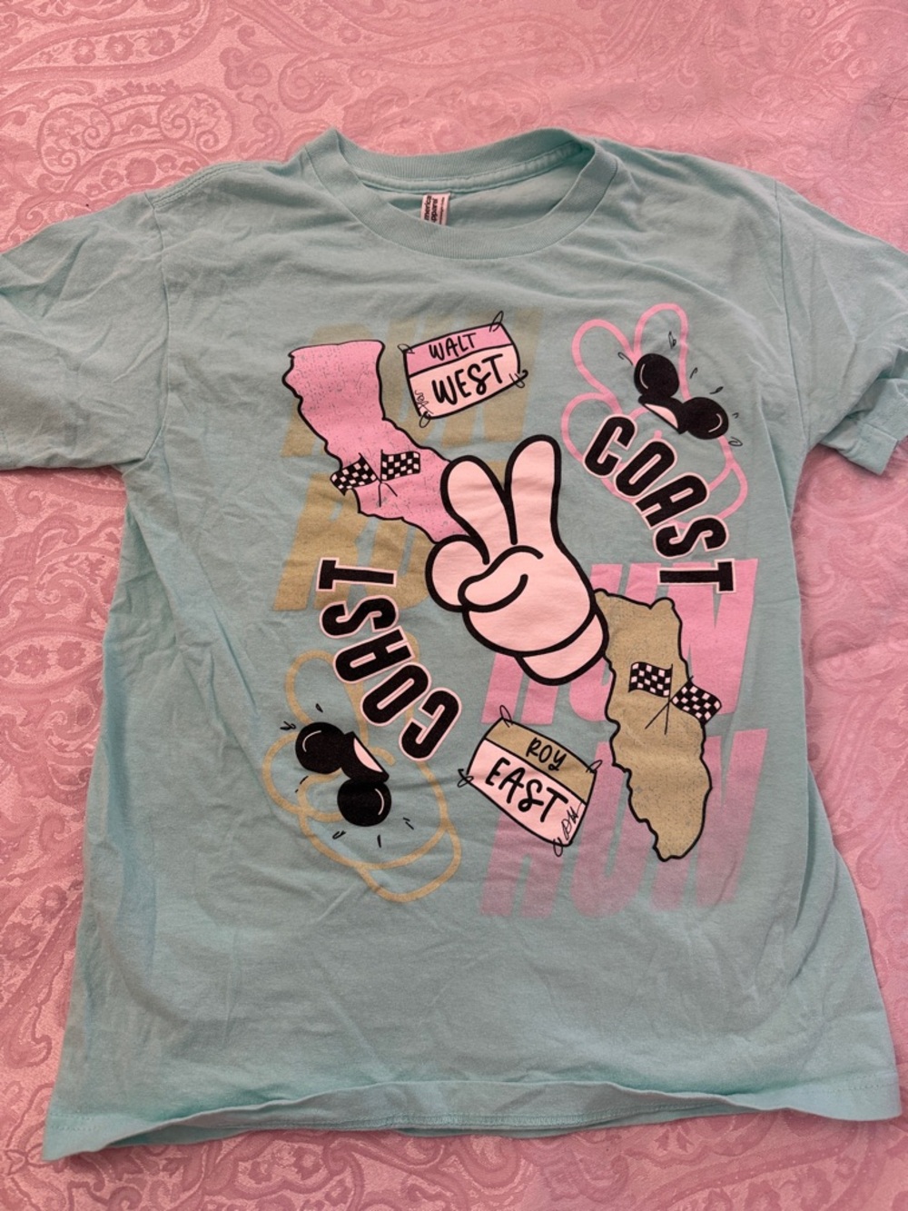 American Apparel Light sea foam Graphic Short Sleeve Tee